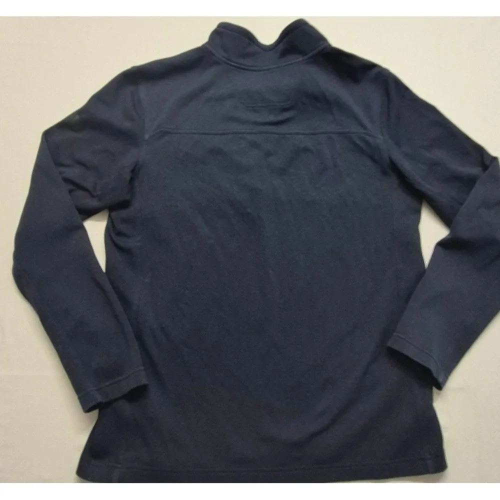 The North Face men's navy blue outdoor 1/4 zip pullover jacket sz. M zip pockets